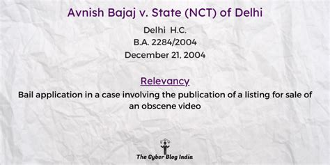 delhi mms|Avnish Bajaj vs. State (DPS MMS Scandal Case)